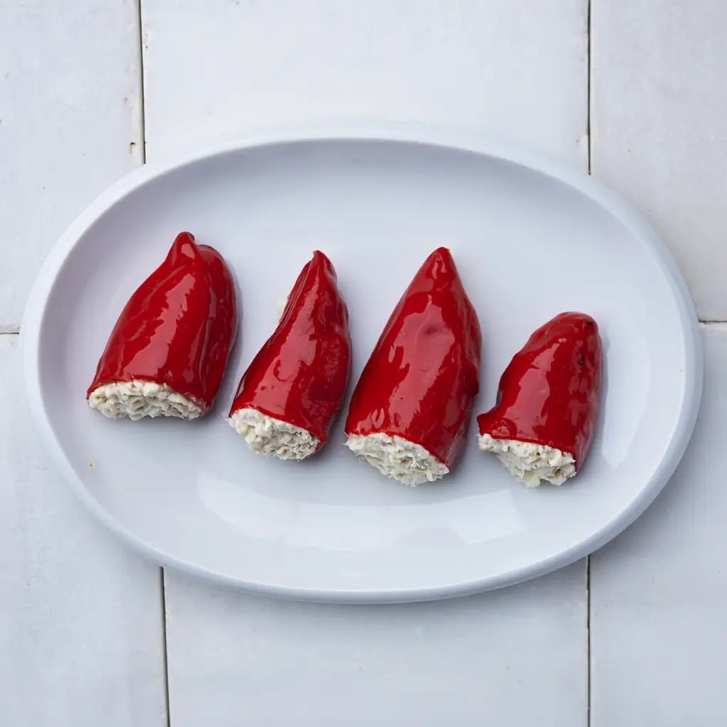 Pimientos del piquillo rellenos de brandada de bacalao artesanal – Prepared Appetizers & Side Dishes | Bacalalo gourmet