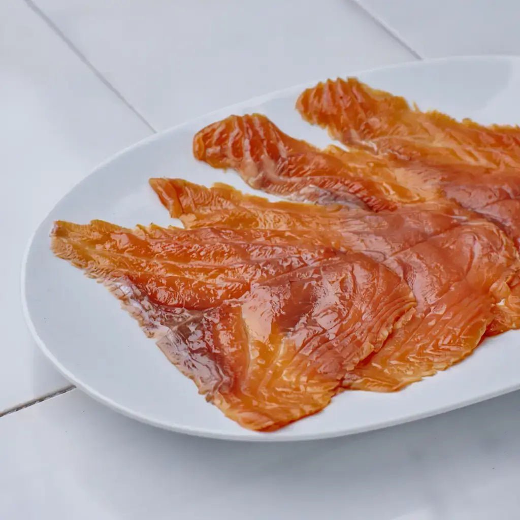 Salmón ahumado cortado a mano – Canned Seafood | Bacalalo gourmet
