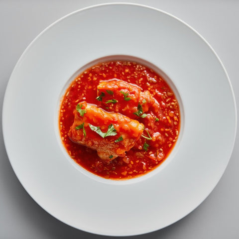 Bacalao al horno con tomate cherry
