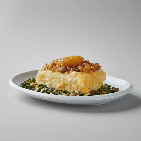 Bacalao encebollado al horno