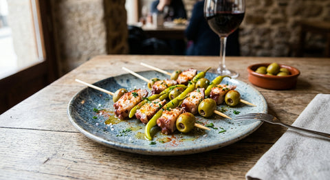 Gildas de pulpo gallego: receta del pintxo gourmet que rompe moldes
