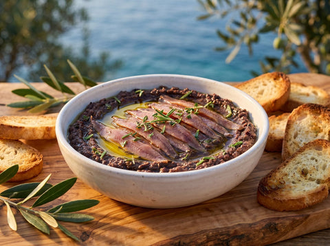 Tapenade de anchoas y aceitunas