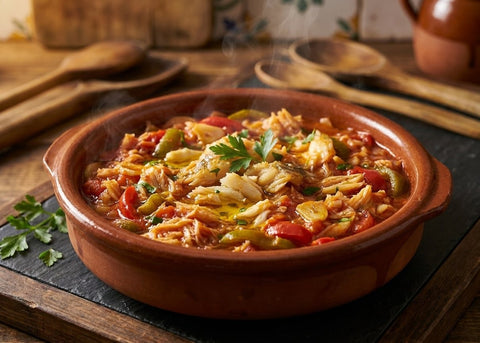 Colas de bacalao al ajoarriero navarro