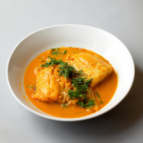 Bacalao al curry suave