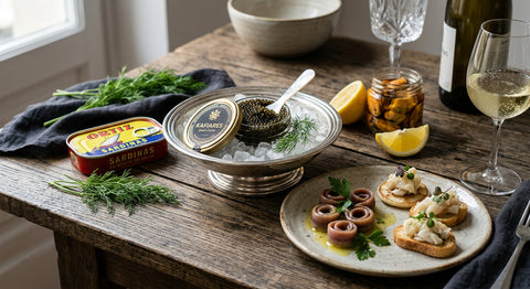 Caviar para cena romántica: cantidades, presentación y maridajes que enamoran