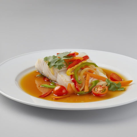 Bacalao en wok con verduras