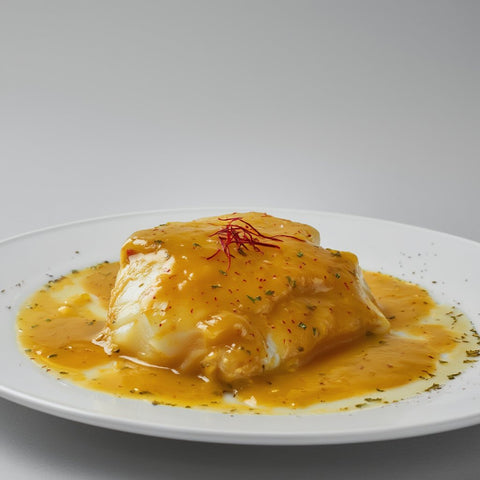 Bacalao en salsa de azafrán