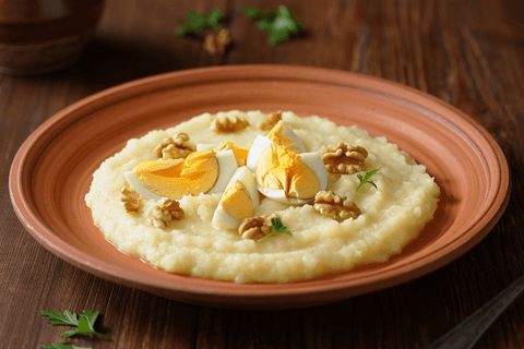 Atascaburras: la receta manchega de bacalao con patata, nueces y huevo - Bacalalo