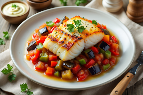 Bacalao a la catalana: receta con samfaina y alioli - Bacalalo