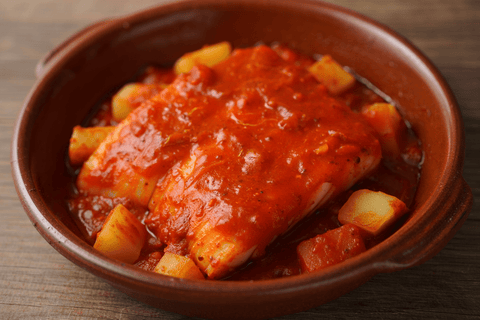 Bacalao a la riojana: receta con pimientos choriceros paso a paso - Bacalalo