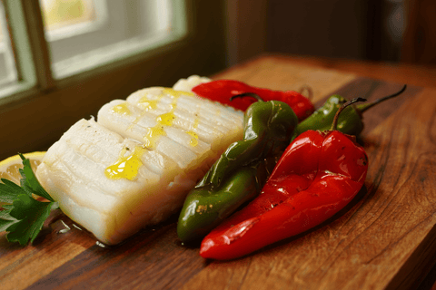 Bacalao con pimientos: receta fácil asados o fritos - Bacalalo