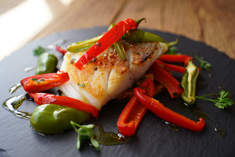 Bacalao con pimientos: receta fácil asados o fritos - Bacalalo