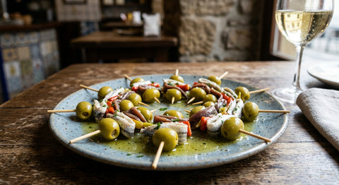 Gildas matrimonio: anchoa y boquerón unidos, la versión más equilibrada del pintxo vasco