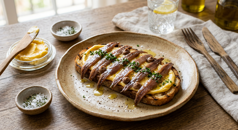 Anchoas con Mantequilla Ahumada: la Tosta Premium que Sorprende