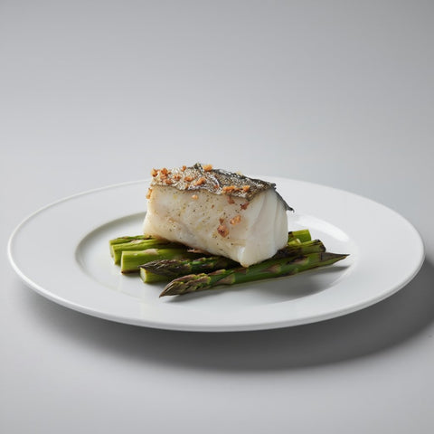 Bacalao con verduras al vapor