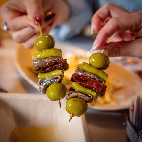 Gilda de Anchoa Cantábrica Artesanal Elaboración a Mano Gourmet