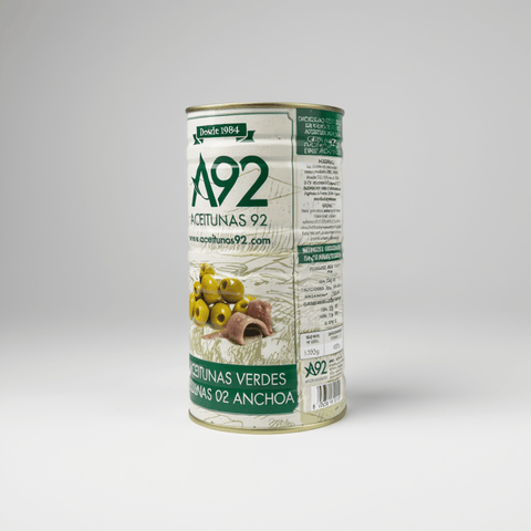 Aceitunas Verdes Rellenas de Anchoa A92 - 1,5kg – Bacalalo