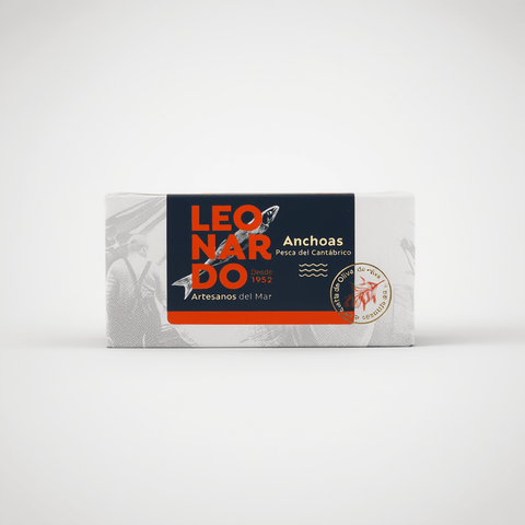 Anchoas del Cantábrico Aceite Oliva Gourmet Leonardo - 50g – Bacalalo