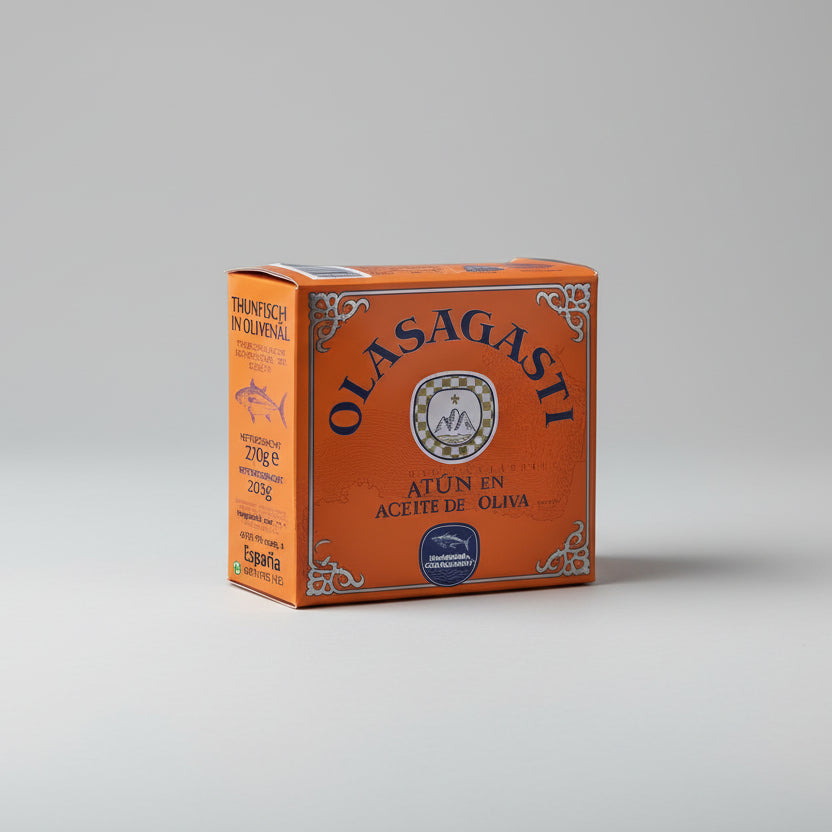 Atún del Cantábrico Tronco en Aceite de Oliva Olasagasti - 270g - presentación y formato