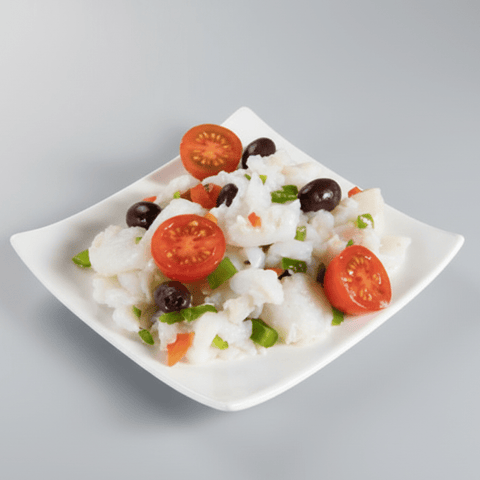 Vista de bacalao desmigado seco universal, producto gourmet seleccionado por Bacalalo