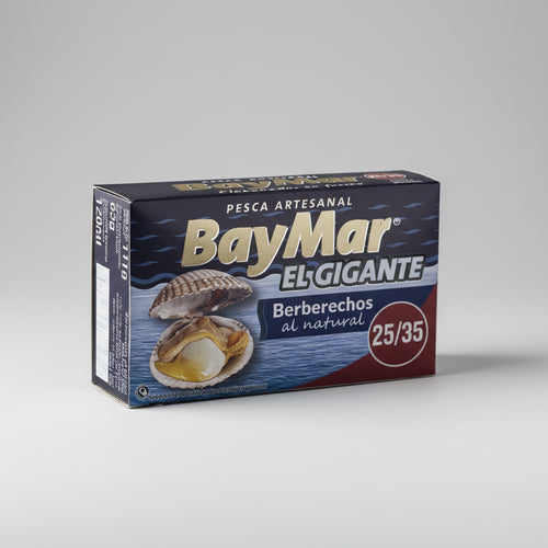 Berberechos al Natural 25/35 Piezas - 115g | BayMar | Lata 120 ml