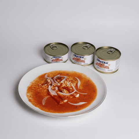 CHATKA Cangrejo Real Salvaje 60% Patas 40% Desmigado Bacalalo, textura jugosa y firme