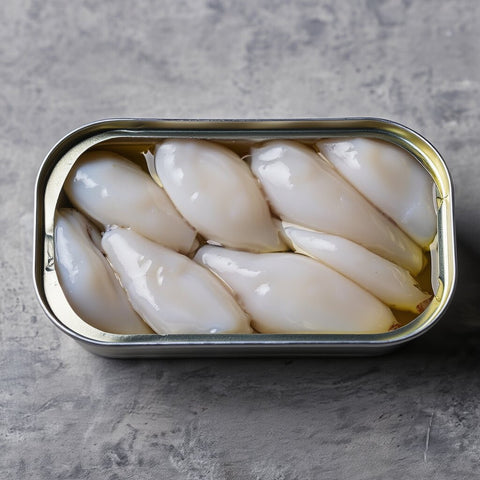 Chipirones Rellenos en Aceite de Oliva Dardo 8/10 uds – Bacalalo