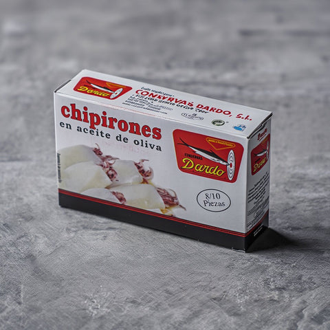 Chipirones Rellenos en Aceite de Oliva Dardo 8/10 uds – Bacalalo