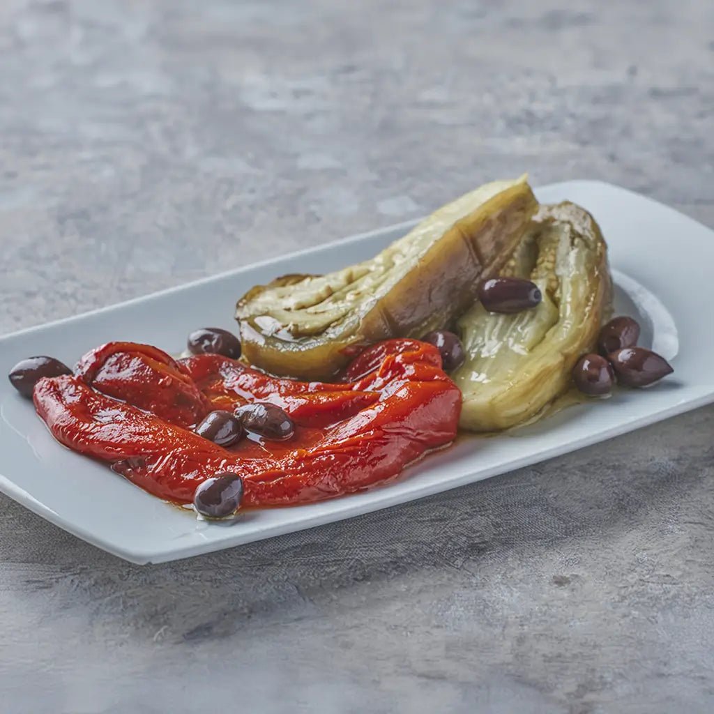 Escalivada de berenjena y pimiento rojo asados al horno – Prepared Appetizers & Side Dishes | Bacalalo gourmet