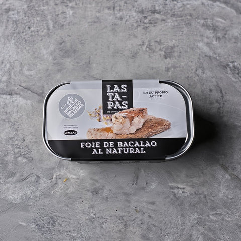 Foie de Bacalao al Natural 120 g – Hígado de Bacalao Ahumado de Islandia – Bacalalo