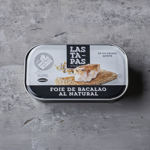 Foie de Bacalao al Natural 120 g – Hígado de Bacalao Ahumado de Islandia – Bacalalo