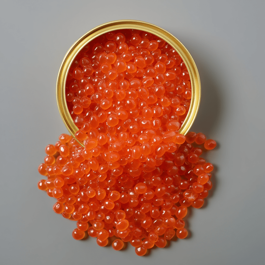 Huevas de Salmón TANIT Keta Premium Tarro de Cristal Bacalalo, ahumado suave y equilibrado