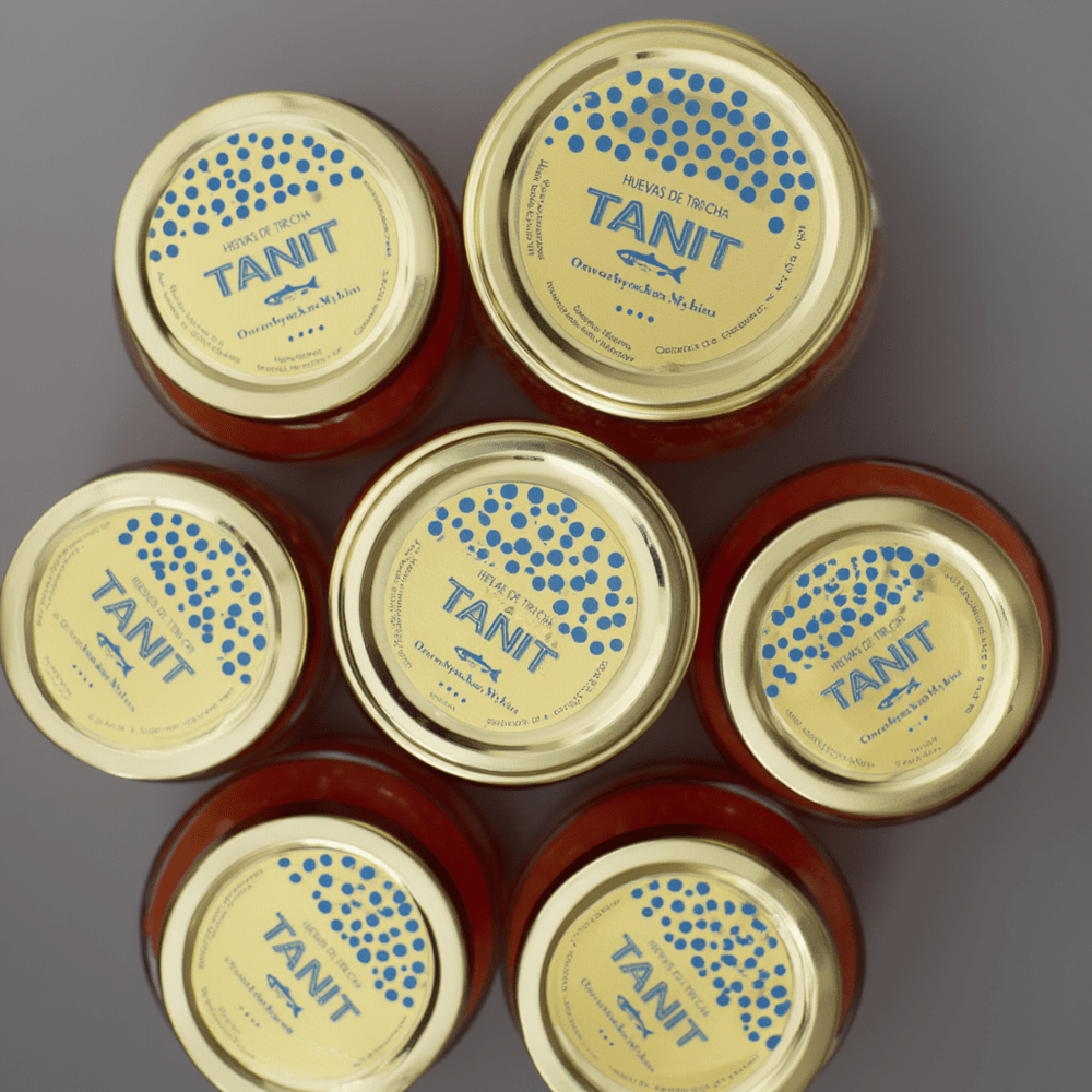 Huevas de Trucha TANIT Calidad Premium en su envase original listo para enviar