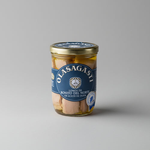 Northern Bluefin Tuna Loins in Olive Oil Glass Jar - 315g | Olasagasti 