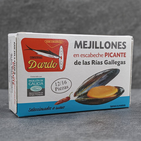 Mejillones en escabeche picante 12/16 Rías Gallegas - Dardo – Bacalalo