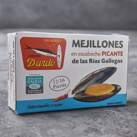 Mejillones en escabeche picante 12/16 Rías Gallegas - Dardo – Bacalalo