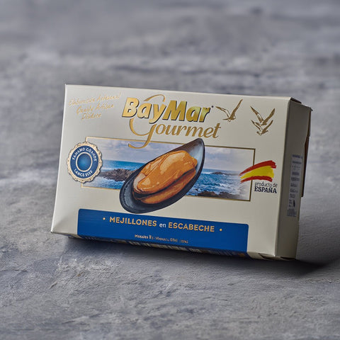 Mejillones en Escabeche Tamaño Grande - BayMar Gourmet 120 g – Bacalalo