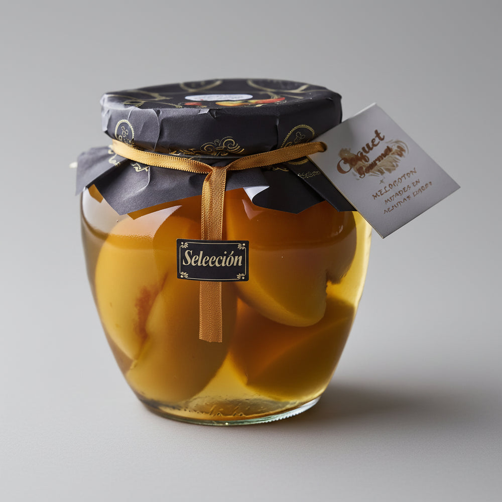 Melocotón en Mitades en Almíbar Ligero Orcio de Cristal - 1,7 kg | Coquet - envase y embalaje premium