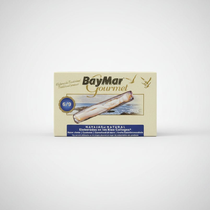 Navalles al Natural de les Ries Llauna 120 ml 6/9 Peces - 115g | BayMar Gourmet 