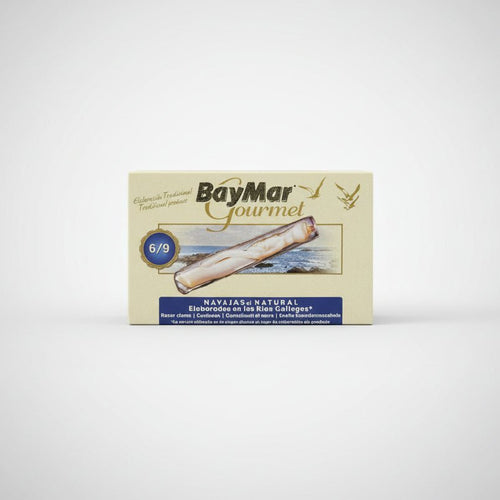 Navajas al Natural de las Rías Lata 120 ml 6/9 Piezas - 115g | BayMar Gourmet