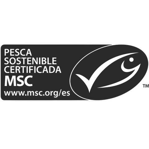 Logo pesca sostenble certificada MSC bacalalo