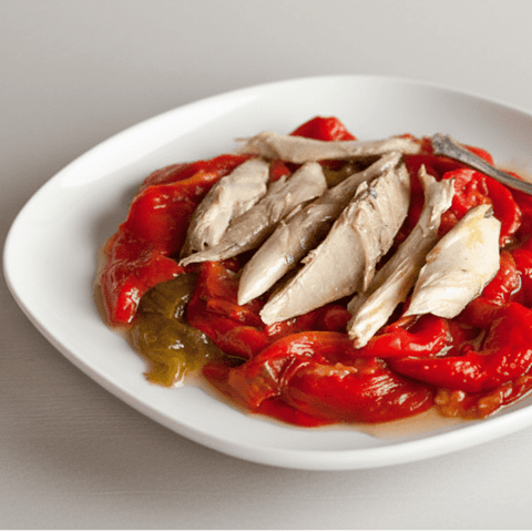 Pimientos del Piquillo Asados en Vinagre - 680g | Saboralsa - presentación y formato