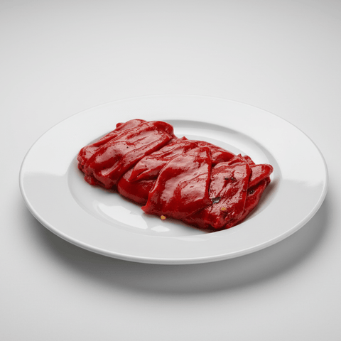 Pimientos del Piquillo Asados en Vinagre - 680g | Saboralsa - vista cercana del producto