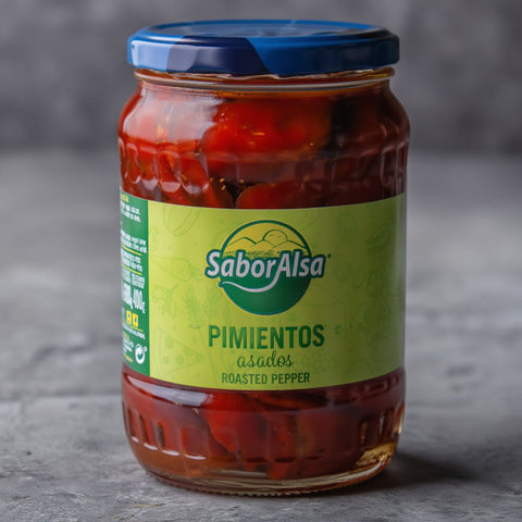 Pimientos del Piquillo Asados en Vinagre - Saboralsa 680 g – Bacalalo