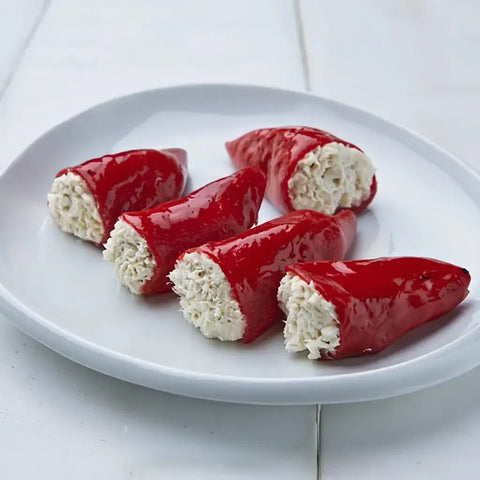 Pimientos del piquillo rellenos de brandada de bacalao artesanal – Prepared Appetizers & Side Dishes | Bacalalo gourmet