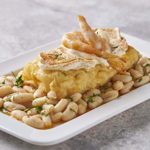 Morro de bacalao con all i oli y judías tiernas – Prepared Meals & Entrées | Bacalalo gourmet