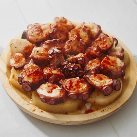 Pulpo Gallego Cocido Pata Grande Bacalalo, cocción perfecta al punto