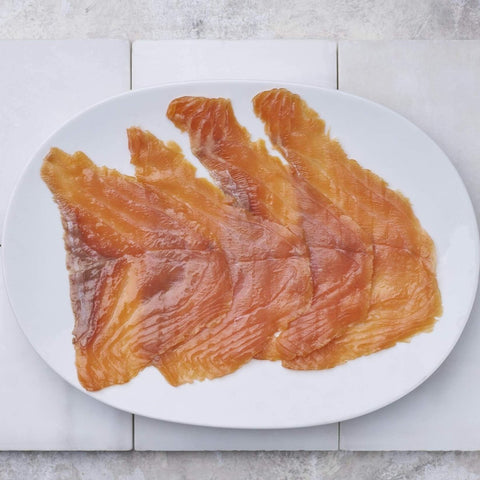 Salmón ahumado cortado a mano – Canned Seafood | Bacalalo gourmet