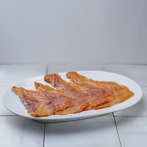 Salmón ahumado cortado a mano – Canned Seafood | Bacalalo gourmet