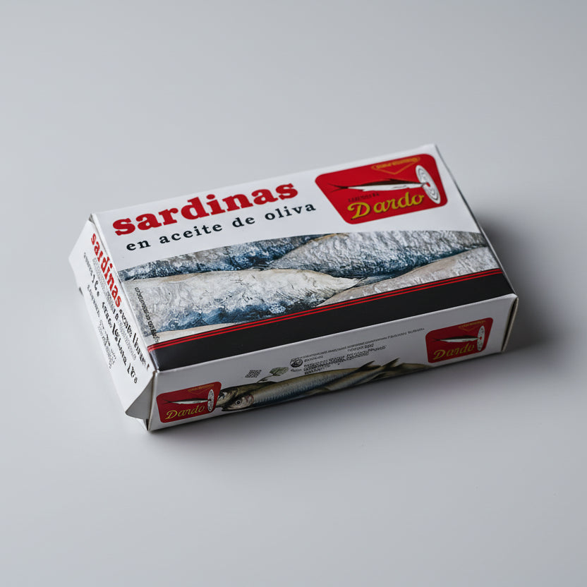 Sardinas Dardo 12/18 en Aceite de Oliva Lata Tradicional - 118g - presentación y formato